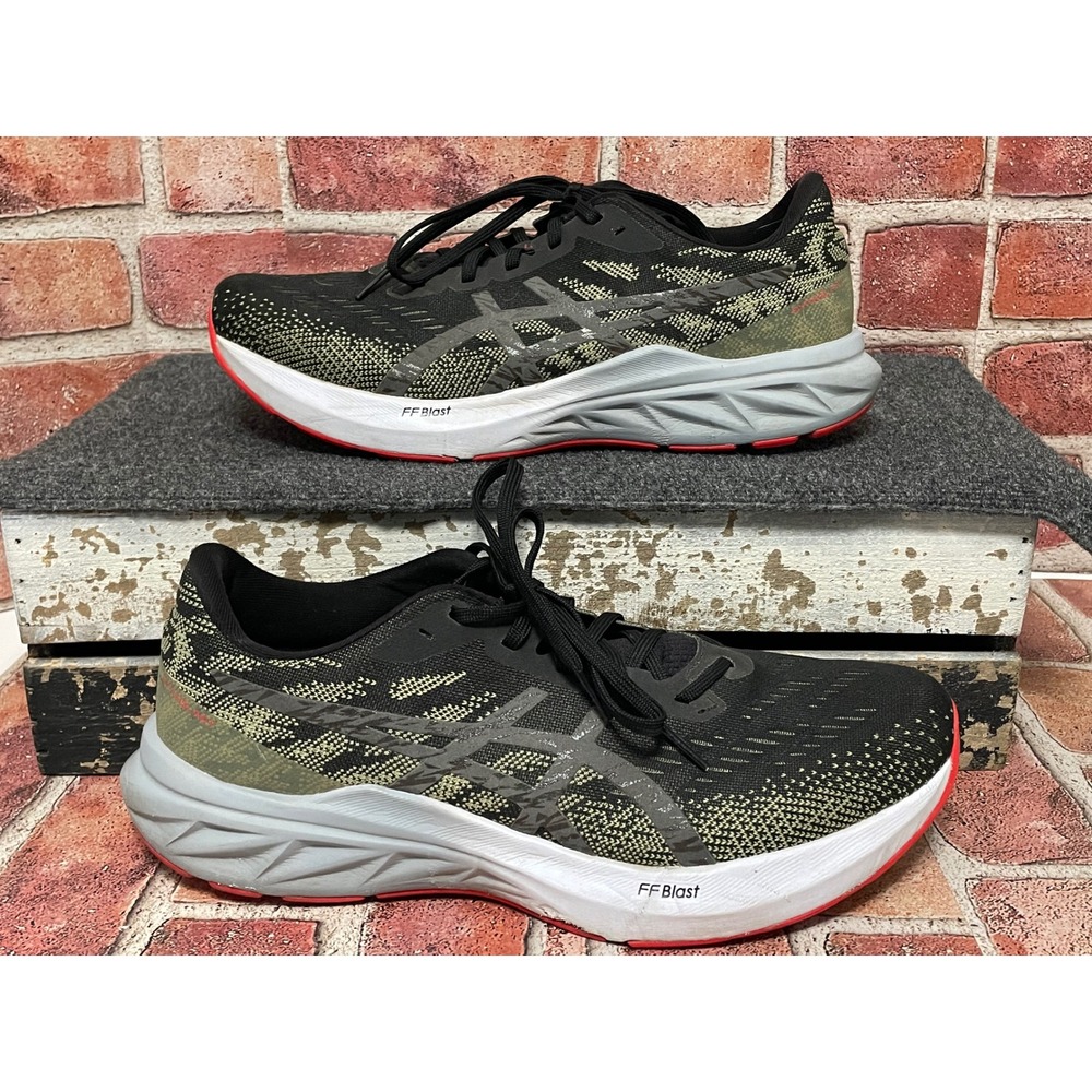 Asics Novablast 3 Mens Running Shoes Black Lime Green 1011B460 Size 10.5